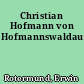 Christian Hofmann von Hofmannswaldau