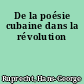 De la poésie cubaine dans la révolution