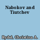 Nabokov and Tiutchev