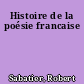 Histoire de la poésie francaise