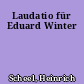 Laudatio für Eduard Winter