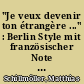 "Je veux devenir ton étrangère ..." : Berlin Style mit französischer Note bei den "17 Hippies"