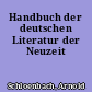 Handbuch der deutschen Literatur der Neuzeit