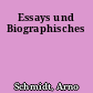 Essays und Biographisches