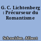 G. C. Lichtenberg : Précurseur du Romantisme