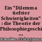 Ein "Dilemma tiefster Schwierigkeiten" : die Theorie der Philosophiegeschichte im 20. Jahrhundert