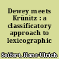 Dewey meets Krünitz : a classificatory approach to lexicographic materia