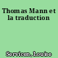 Thomas Mann et la traduction