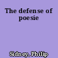 The defense of poesie