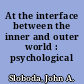 At the interface between the inner and outer world : psychological perspectives