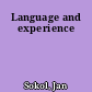 Language and experience