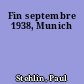 Fin septembre 1938, Munich