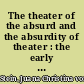 The theater of the absurd and the absurdity of theater : the early plays of Beckett and Ionesco