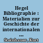 Hegel Bibliographie : Materialien zur Geschichte der internationalen Hegel-Rezeption und zur Philosophie-Geschichte = Hegel Bibliography