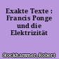 Exakte Texte : Francis Ponge und die Elektrizität