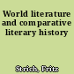 World literature and comparative literary history