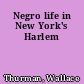 Negro life in New York's Harlem