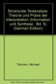 Strukturale Textanalyse : Theorie und Praxis der Interpretation