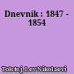 Dnevnik : 1847 - 1854