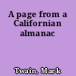 A page from a Californian almanac