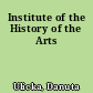 Institute of the History of the Arts