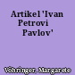 Artikel 'Ivan Petrovič Pavlov'