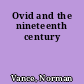 Ovid and the nineteenth century