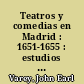 Teatros y comedias en Madrid : 1651-1655 : estudios y documentos