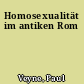 Homosexualität im antiken Rom