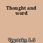 Thought and word