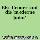 Else Croner und die 'moderne Jüdin'