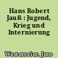 Hans Robert Jauß : Jugend, Krieg und Internierung