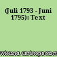 (Juli 1793 - Juni 1795): Text