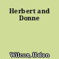 Herbert and Donne