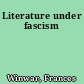 Literature under fascism