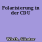Polarisierung in der CDU