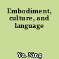 Embodiment, culture, and language