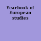 Yearbook of European studies