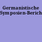 Germanistische Symposien-Berichtsbände