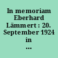 In memoriam Eberhard Lämmert : 20. September 1924 in Bonn - 3. Mai 2015 in Berlin