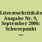 Literaturkritik.de, Ausgabe Nr. 9, September 2006: Schwerpunkt Walter Benjamin