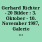 Gerhard Richter - 20 Bilder : 3. Oktober - 10. November 1987, Galerie Rudolf Zwirner, Köln