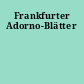 Frankfurter Adorno-Blätter