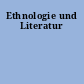 Ethnologie und Literatur