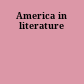 America in literature