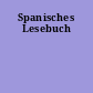 Spanisches Lesebuch
