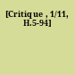 [Critique , 1/11, H.5-94]