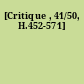 [Critique , 41/50, H.452-571]