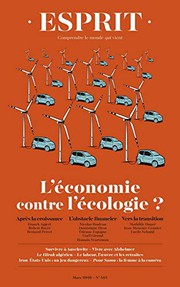 L'économie contre l'écologie?