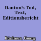 Danton's Tod, Text, Editionsbericht